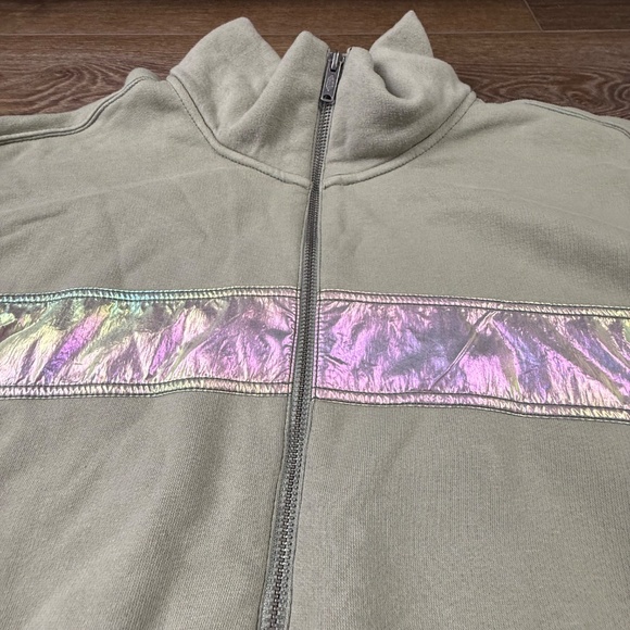 FP Movement by Free People Away we Go Half Zip Pullover Olive Sz L NWT Oversized - Picture 12 of 16